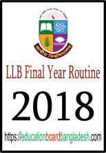 llb final year routine 2018