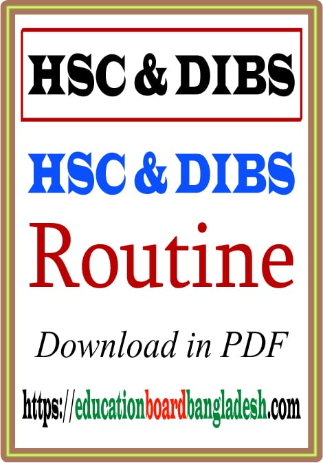 HSC Exam Routine PDF Download